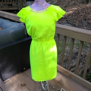 Gianni Bini Neon yellow dress Size xS